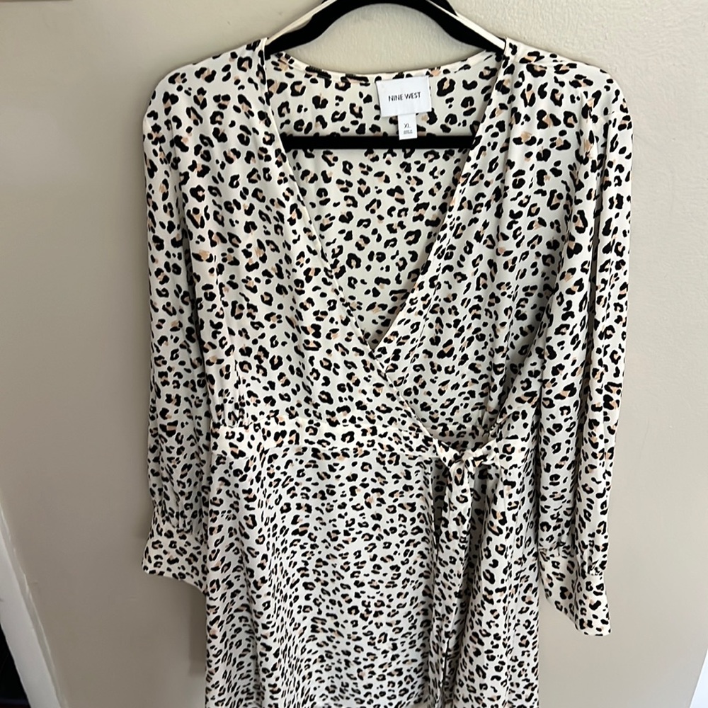 Wrap dress, Nine West extra-large, leopard print worn twice